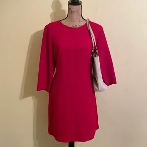Red shift tie dress.